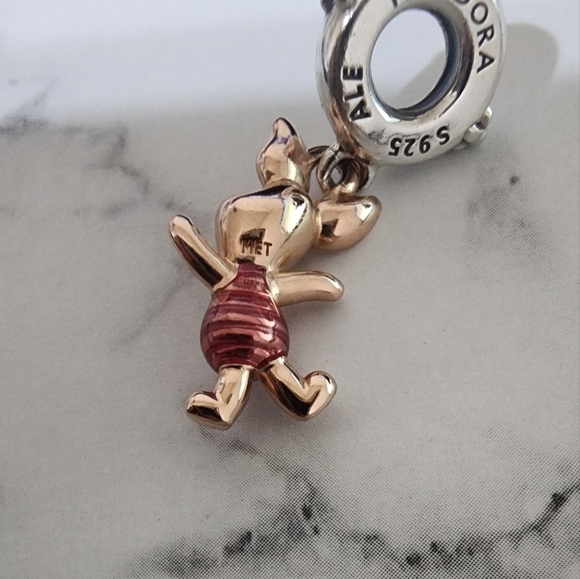 Pandora Disney Winnie the Pooh Piglet Dangle Charm - Picture 6 of 7